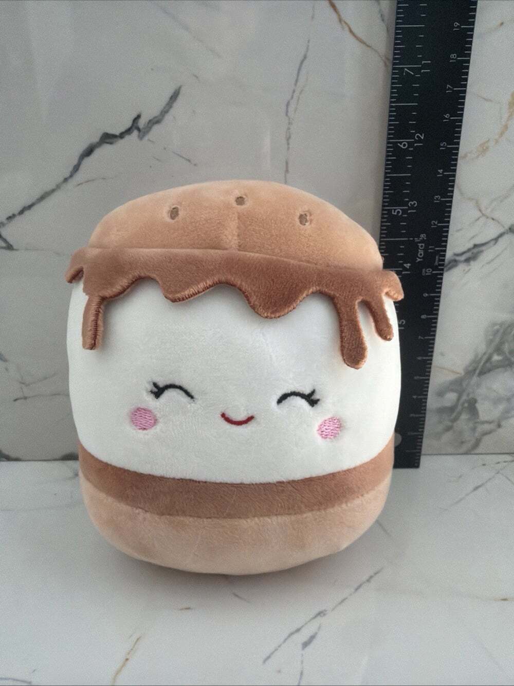 Squishmallow Kellytoy Plush Food Carmelita The S'mores 5" Inch NWT NEW